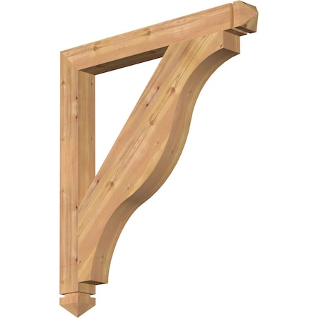 Funston Arts & Crafts Smooth Bracket, Western Red Cedar, 3 1/2W X 34D X 38H